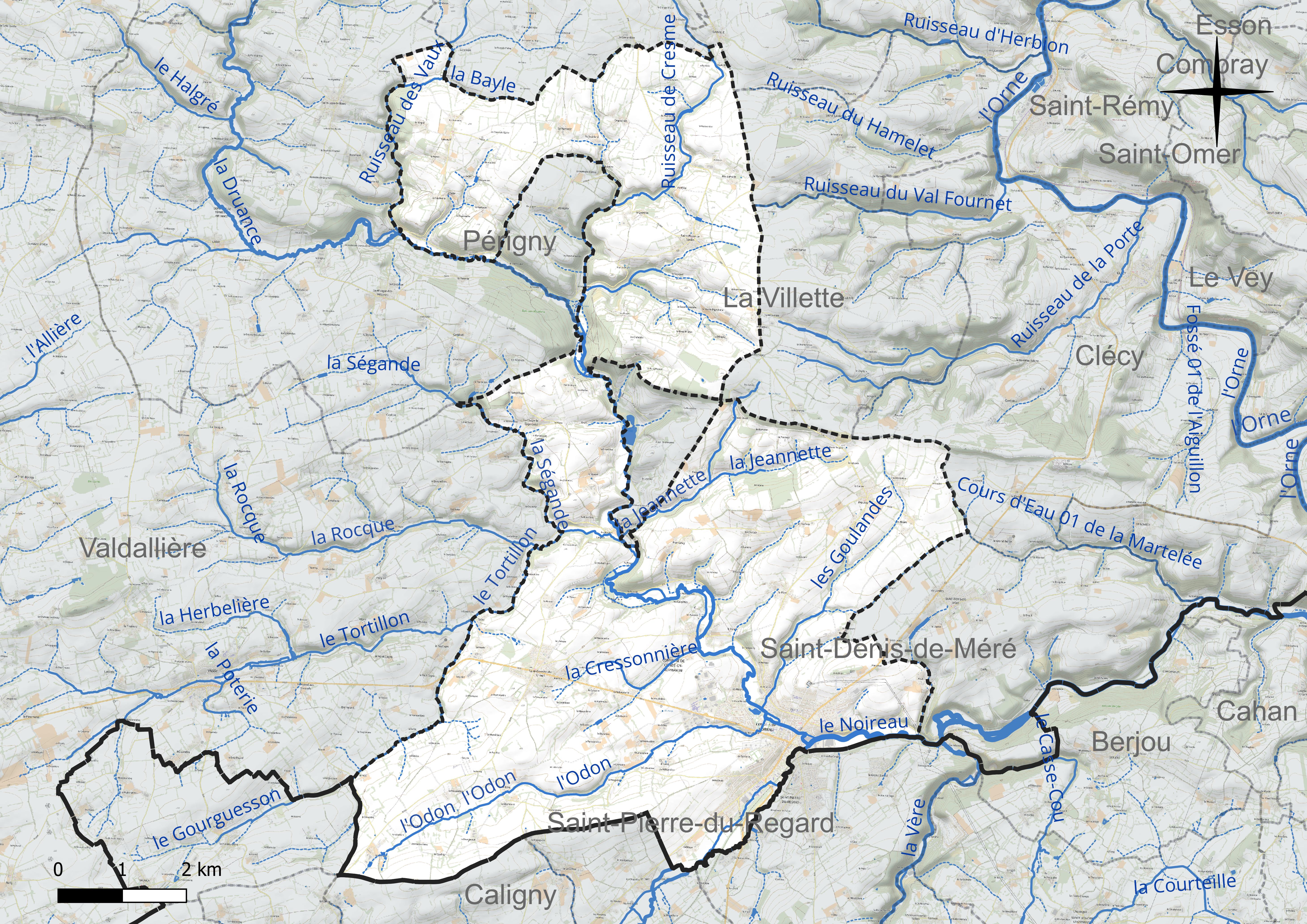 Vue de Condé-en-Normandie et de la vallée du Noireau