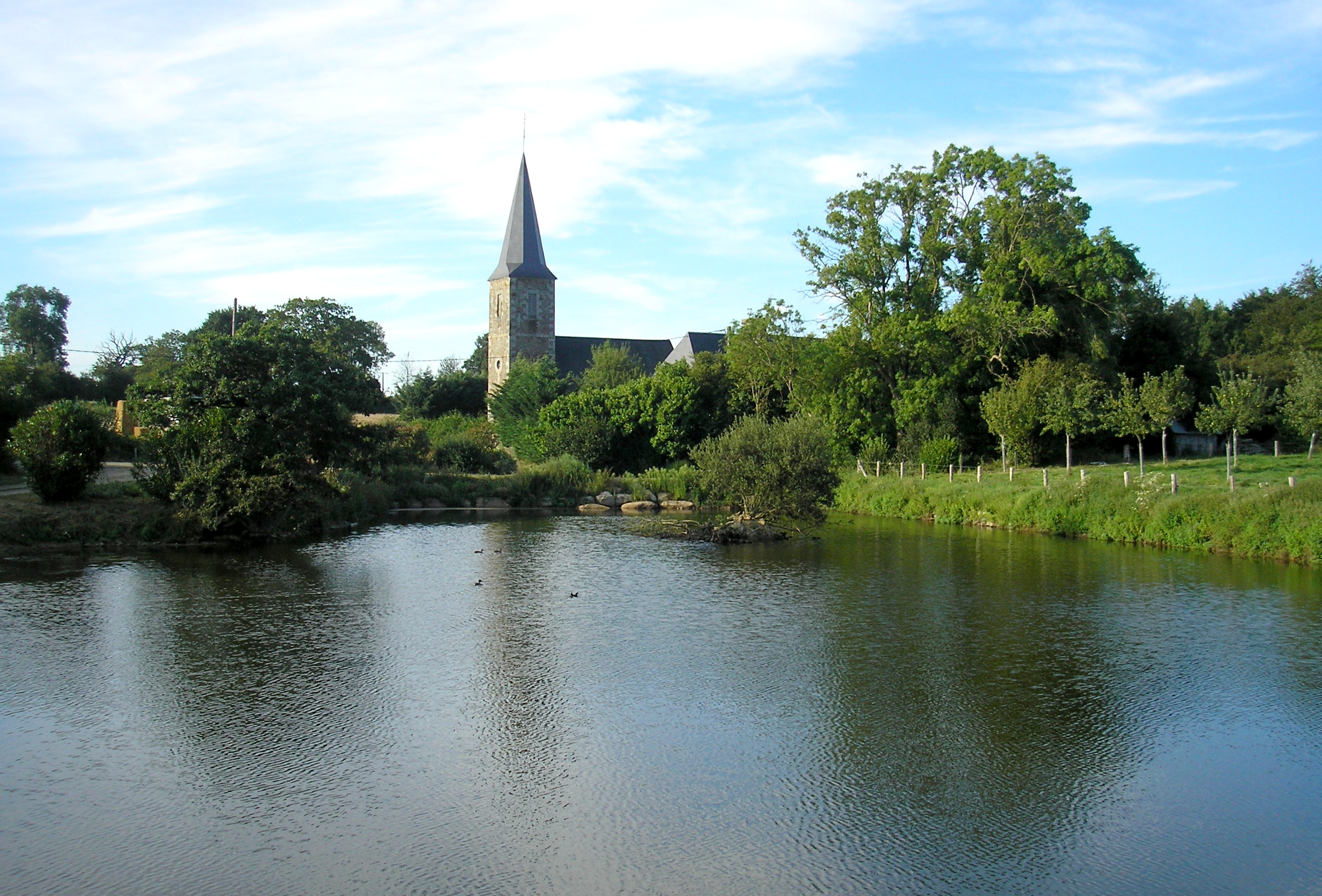 Paysage de bocage à Valdallière